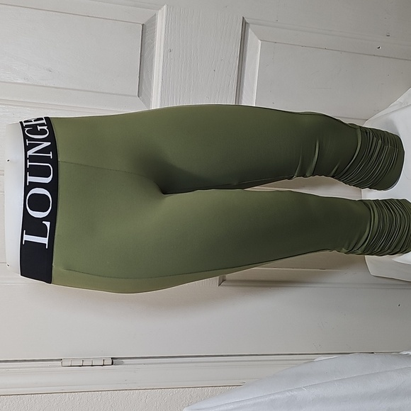 Lounge Olive Green Leggings - Picture 3 of 7